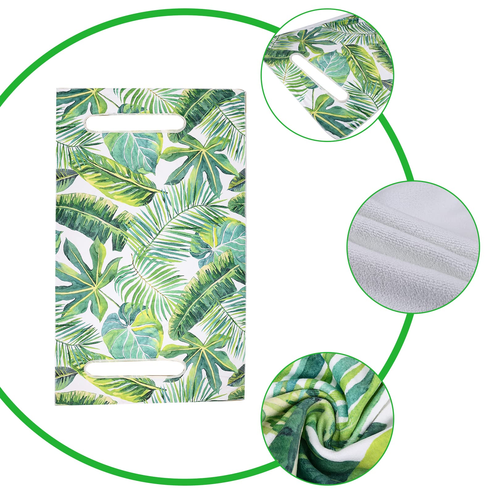 Premium EZGO Golf Cart Seat Covers - Tropical Leaf Design | 2-Person Seat Protector for Club Car & EZGO Carts | UV-Resistant Summer Towel Blanket | Perfect for Golf Courses, Resorts & Outdoor Events