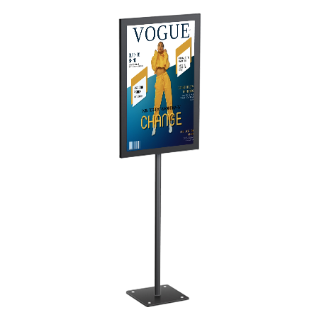 11x14 Inch Lightweight Countertop Steel Pedestal Display Stand - Two-Sided Sign Holder with Fixed 12