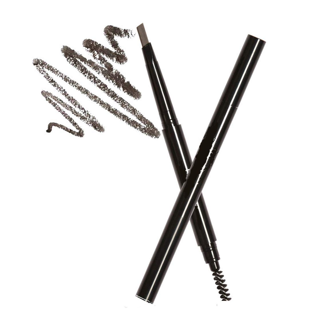 Waterproof Auto Eyebrow Pencil with Brush - Dark Brown for Everyday Makeup