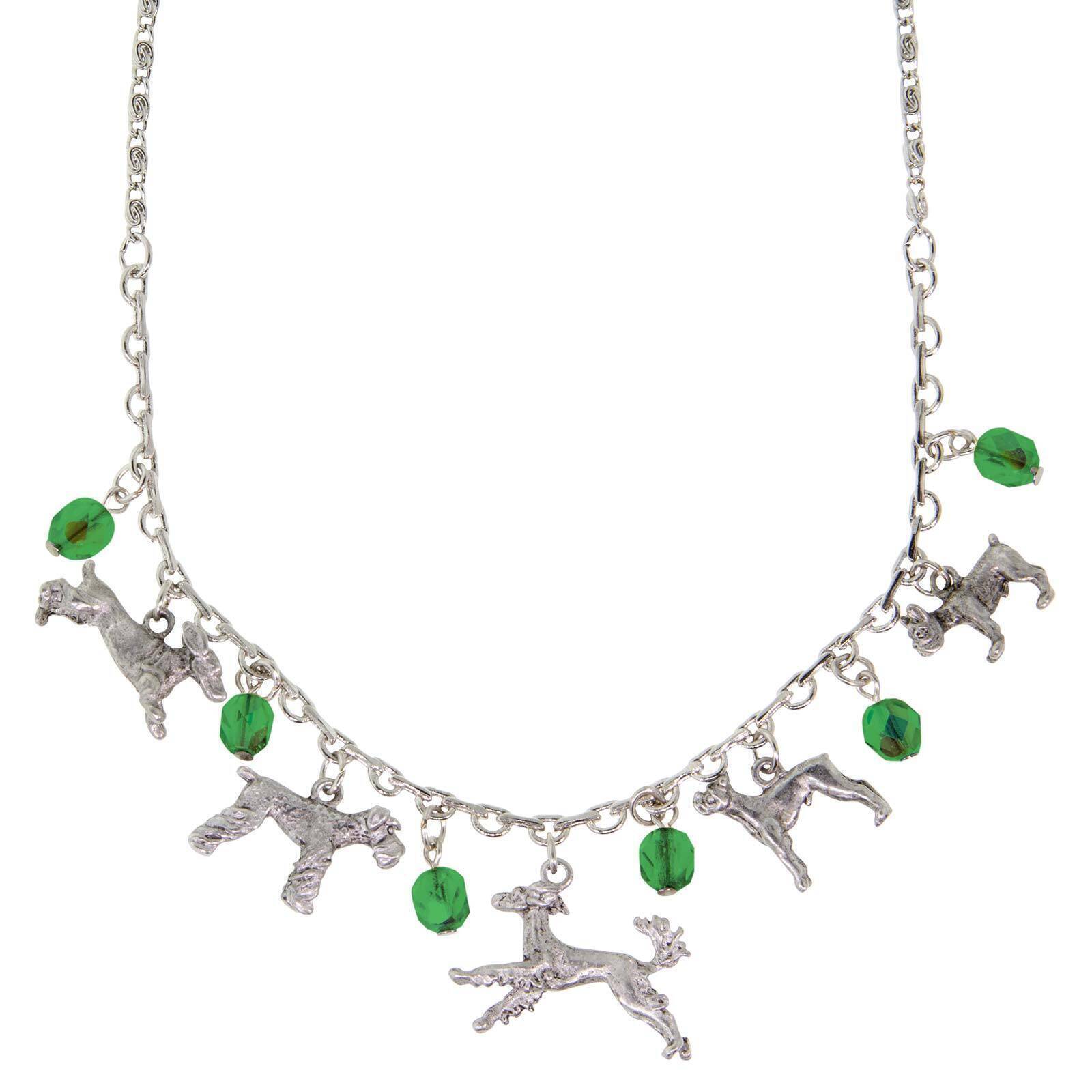 1928 Jewelry Beaded Multi Dog Drop Necklace - 16