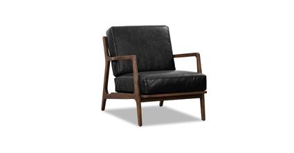 Premium Verity Genuine Leather Lounge Chair - Modern Comfort for Living Room, Office & Reading Nook - Perfect Relaxation & Stylish Home Decor