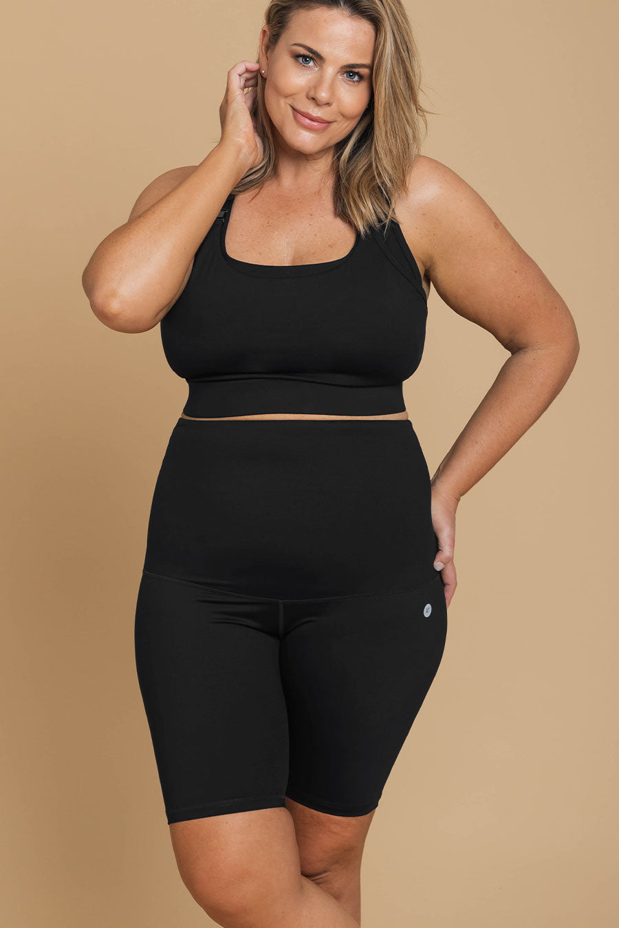 Postpartum Recovery Bike Shorts for Women - High Waisted Black Maternity Cycling Shorts - Comfortable & Breathable for Post Pregnancy Workouts, Yoga & Daily Wear