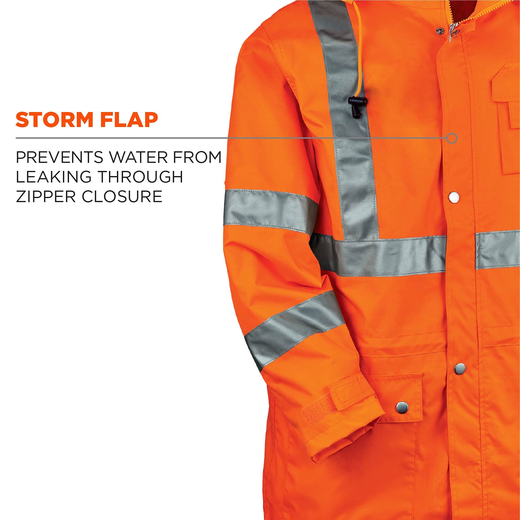 Ergodyne Standard Waterproof Rain Jacket for Men & Women - Lightweight Windproof Outdoor Shell for Hiking, Camping & Work