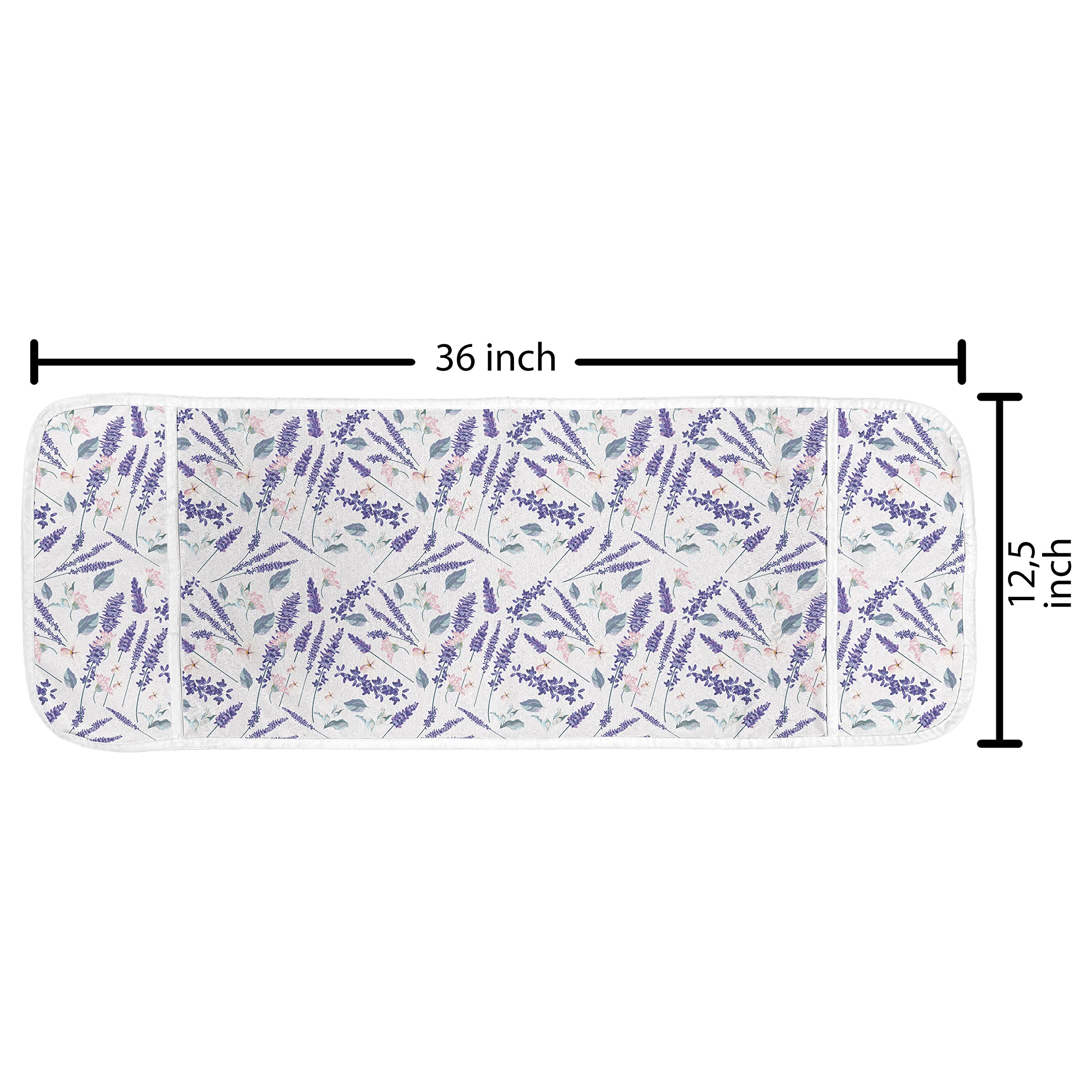 Ambesonne Violet Microwave Cover - Waterproof Floral Lavender Blossom Design, 36