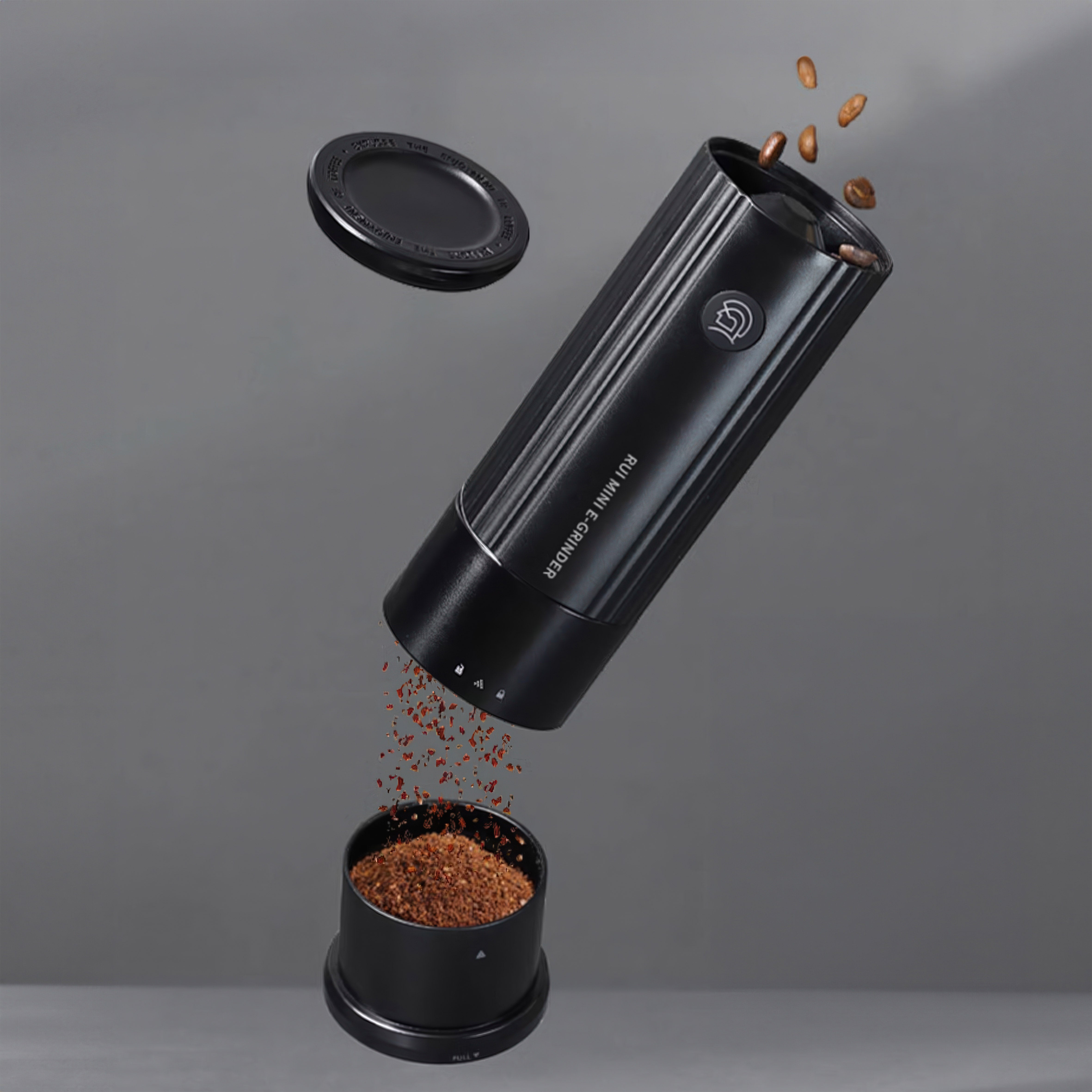 Mini Rui Compact Travel Coffee Grinder - Portable Electric Burr Mill for Espresso, French Press & Pour Over - Perfect for Camping, Office & Home Use