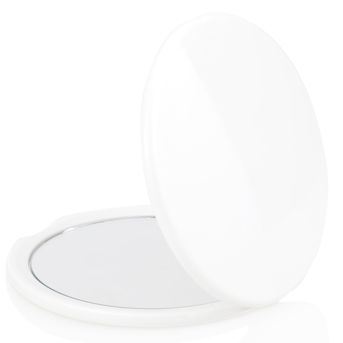 10x Magnification Makeup Mirror with Dual-Sided Design - Portable Compact Vanity Mirror for Travel, Home & Professional Makeup Application (White)