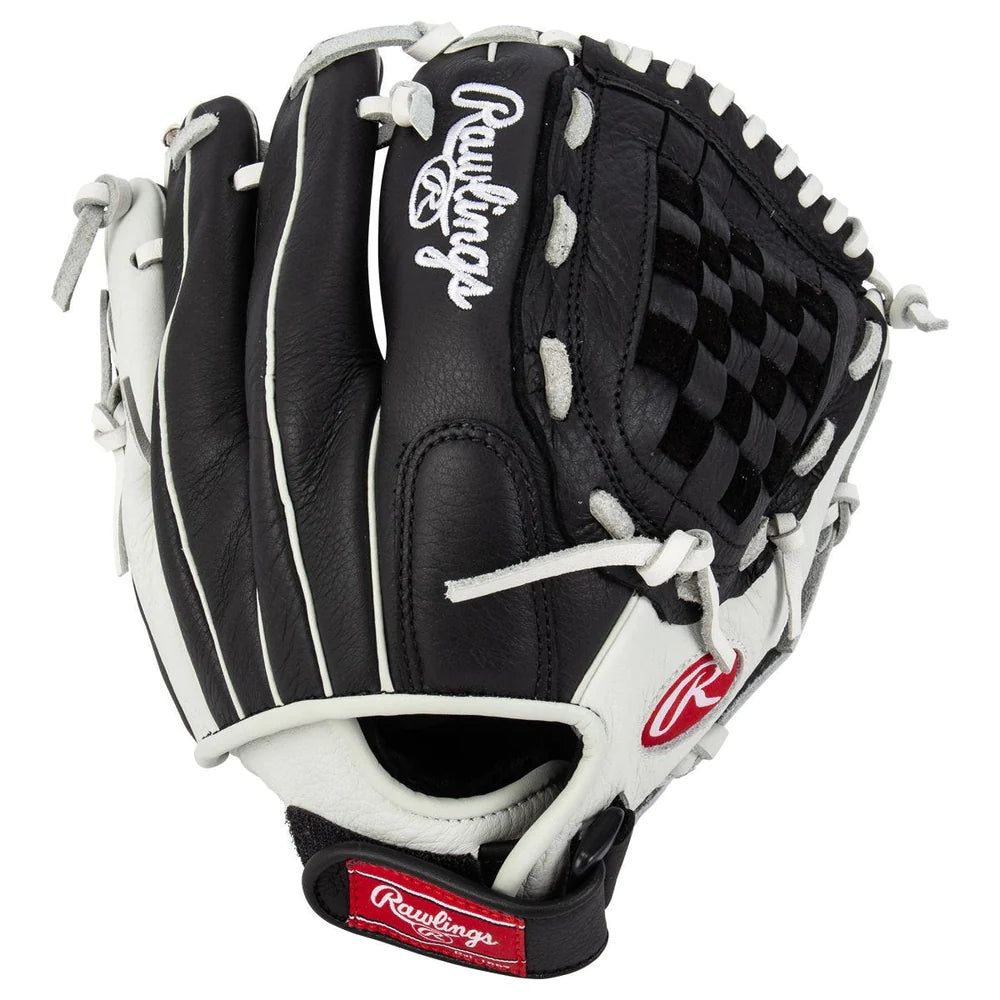 Rawlings Shut Out Series 11.5 Inch Softball Glove for Women & Youth - RSO115BW - Perfect for Fastpitch, Slowpitch & Training Sessions