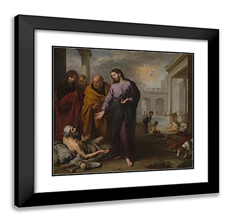 Black Modern Wood Frame with Double Matting