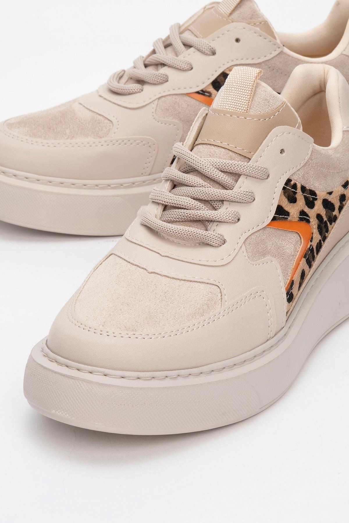 Ida Beige Platform Sneakers - Women's Fashion Chunky Sneakers for Casual Wear & Street Style Outfits | Comfortable & Trendy Shoes for Everyday Use