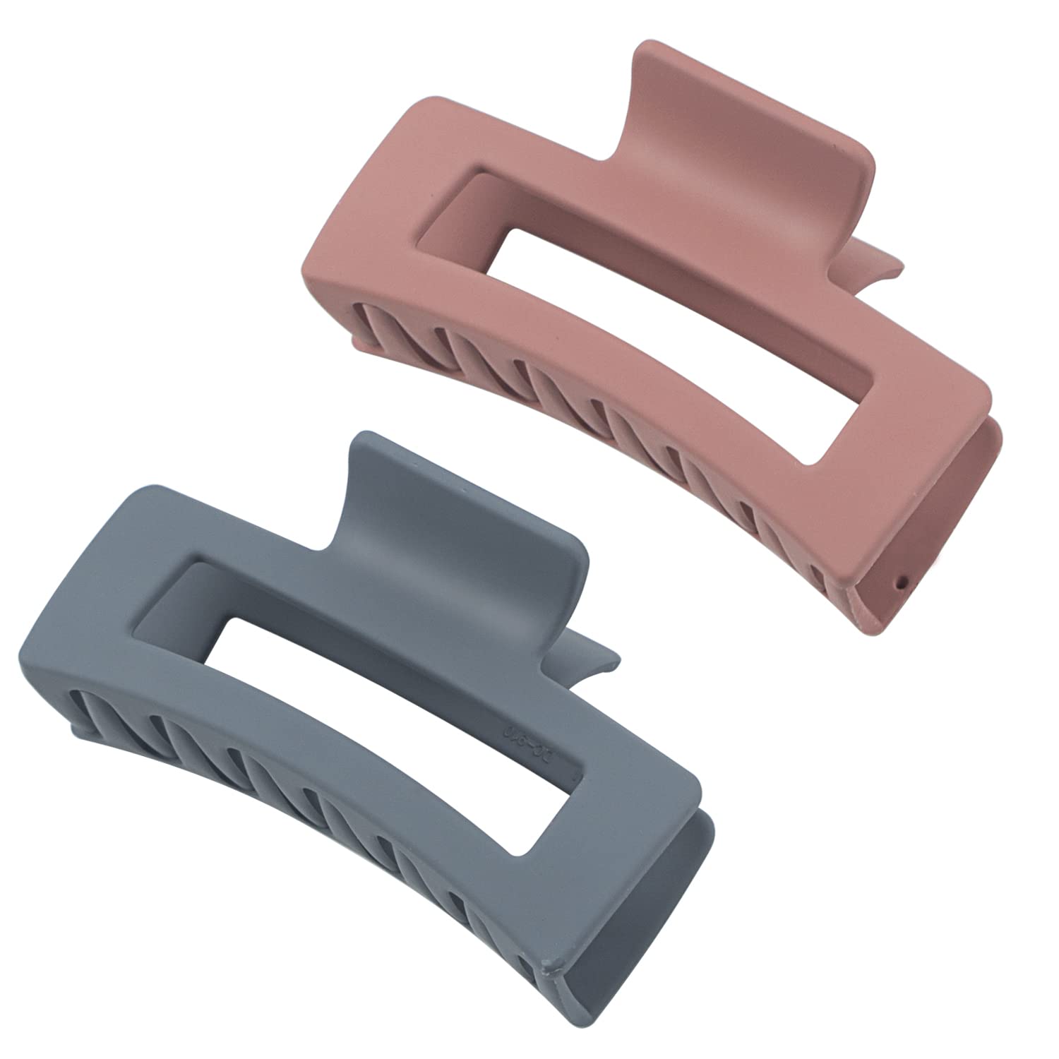 Matte Rectangle Hair Clips for Women - Non-Slip Jaw Clips for Thick/Thin Hair - Perfect for Work & Gym
