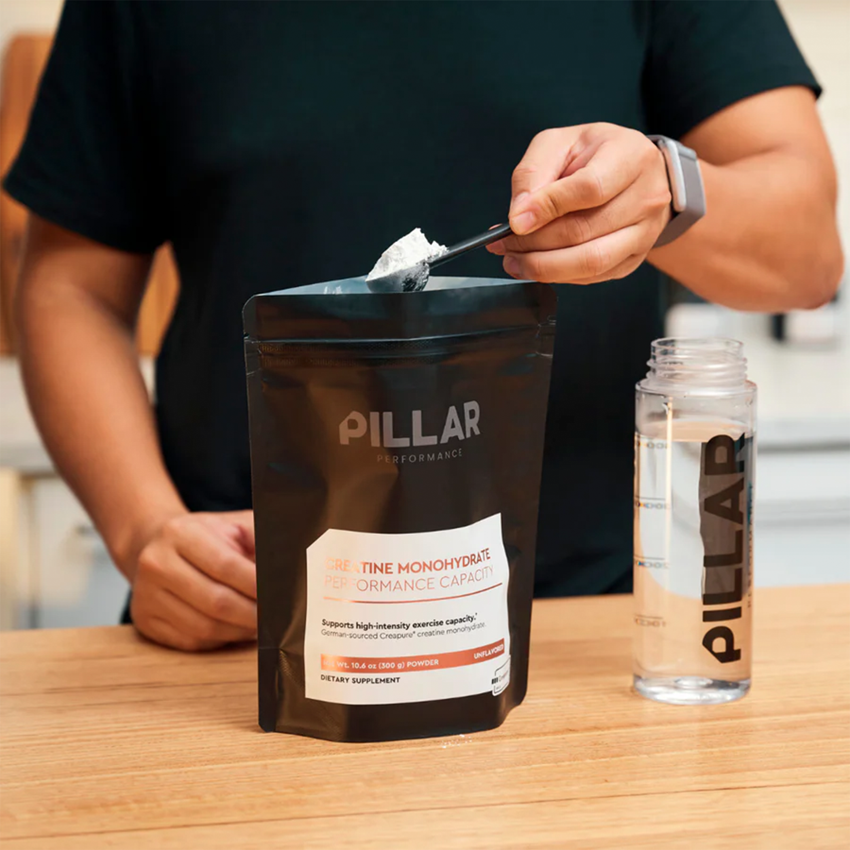 PILLAR Performance Creatine Monohydrate Powder - Premium Muscle Building Supplement for Athletes & Bodybuilders - Supports Strength, Endurance & Recovery - Ideal for Pre/Post Workout & Fitness Training