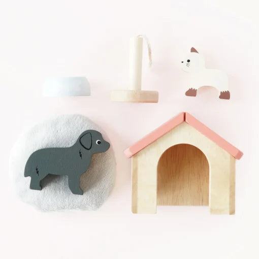 Miniature Dollhouse Pet Set - Cute Tiny Pet Toys for Dollhouse & Playhouse - Perfect for Kids' Pretend Play & Collectors' Display