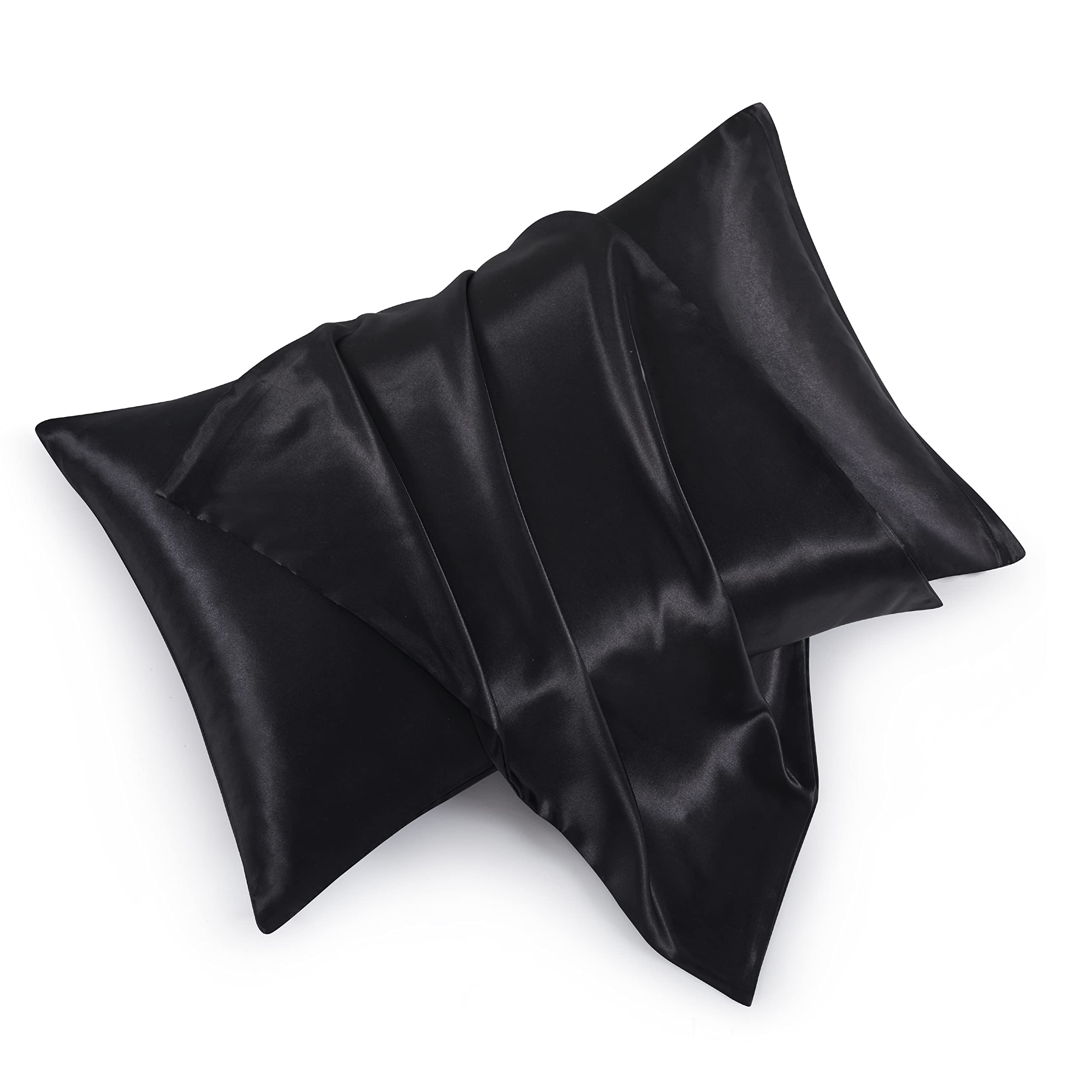 Silk Satin Pillowcase Set of 2 - Queen Size 20x30 with Zipper for Hair & Skin Care - Perfect for Bedroom Luxury