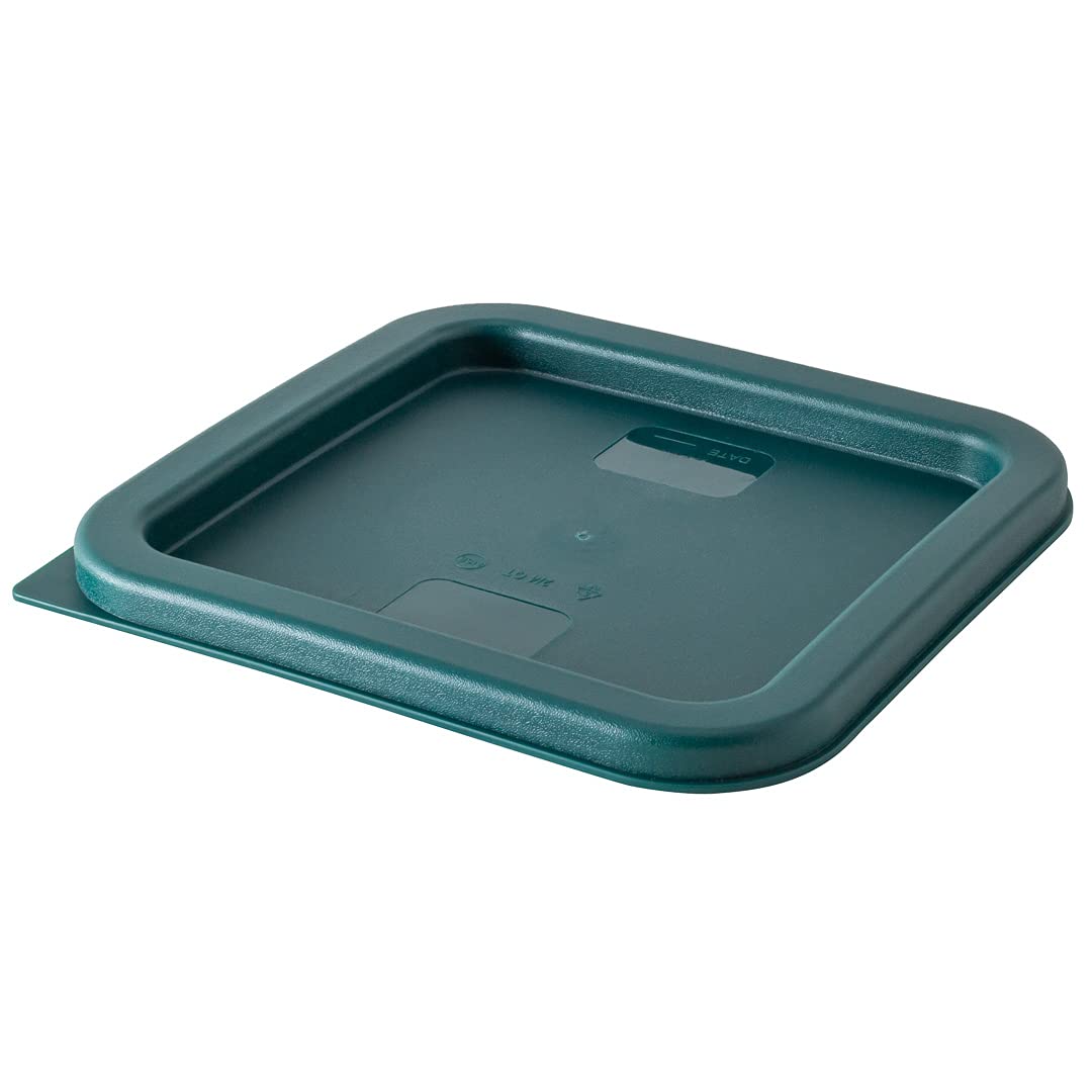 Met Lux 10-Pack Square Food Storage Container Lids - Green Plastic, Dishwasher & Freezer Safe - Replacement Lids for Marinating & Meal Prep Containers (Containers Sold Separately) - Ideal for Restaurant, Catering & Home Kitchen Organization
