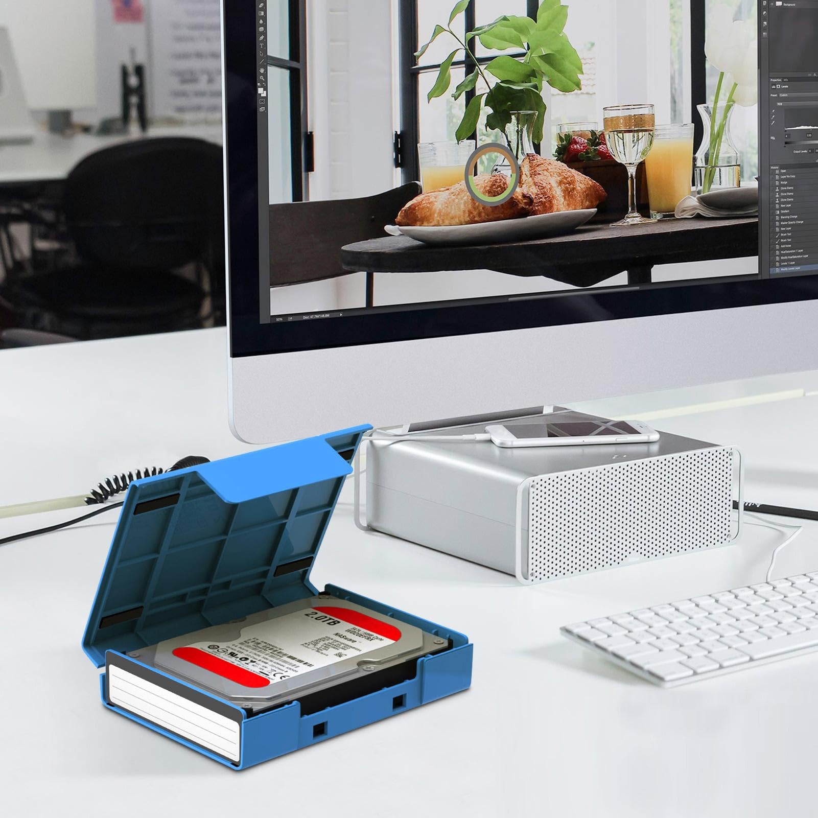 Premium HDD Storage Box & Hard Drive Travel Case - Multi-Functional Protective Organizer for Hard Drives, Motherboards, Video Cards & RAM | Durable Electronic Device Storage Solution for Travel, Office & Data Backup