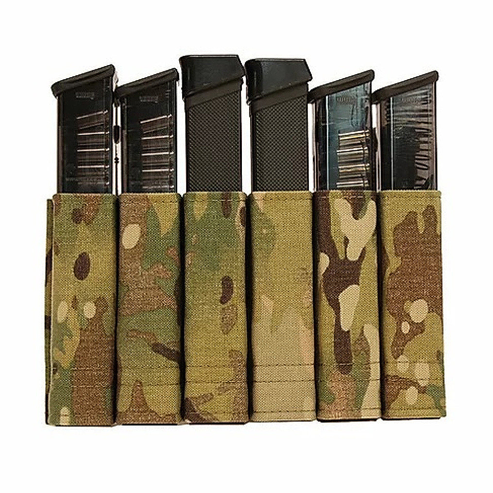 Esstac KYWI Tall Subgun 6-Pack Front Panel Pouch - Compatible with Glock & Colt Daeodon - Perfect for Tactical Gear & Range Shooting Accessories