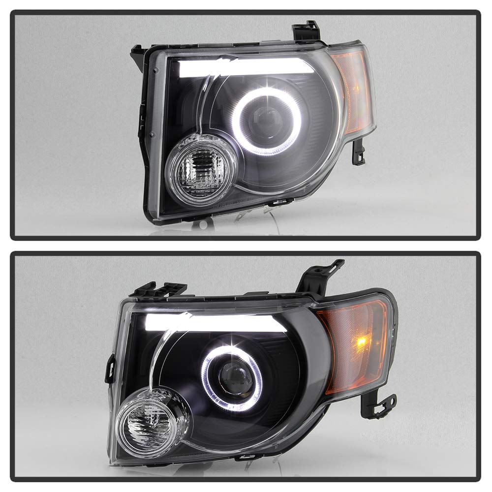 08-12 Ford Escape LED DRL Headlight Tubes - Black/Clear Lens for Enhanced Visibility & Style | Perfect for Night Driving & Custom Car Upgrades
