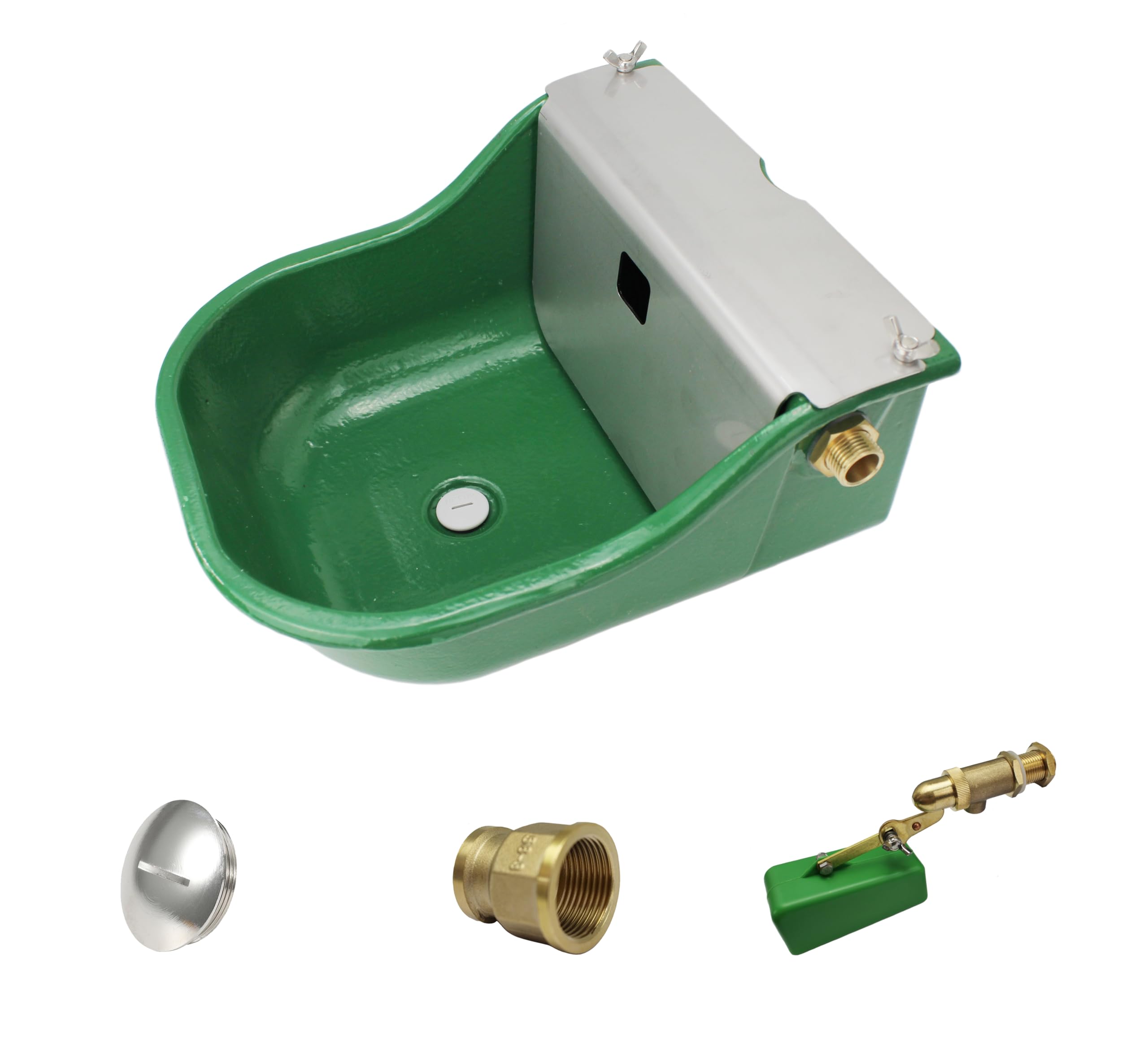 Heavy Duty Automatic Livestock Waterer for Horses, Cattle, Dogs - Extra Large Cast Iron Farm Animal Water Dispenser with Drainage Hole - Perfect for Pastures, Barns & Outdoor Ranches