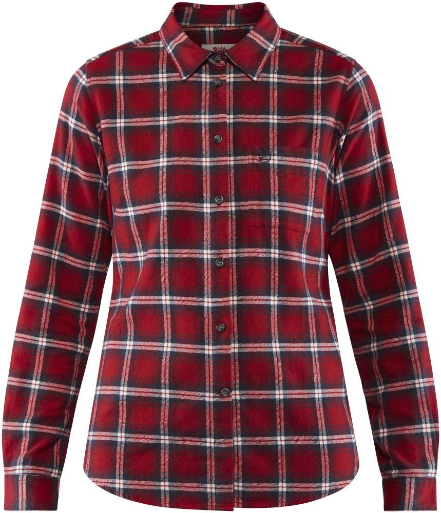 Fjällräven Övik Men's Flannel Shirt - Soft & Durable Checkered Button-Up for Outdoor Adventures, Camping & Casual Wear