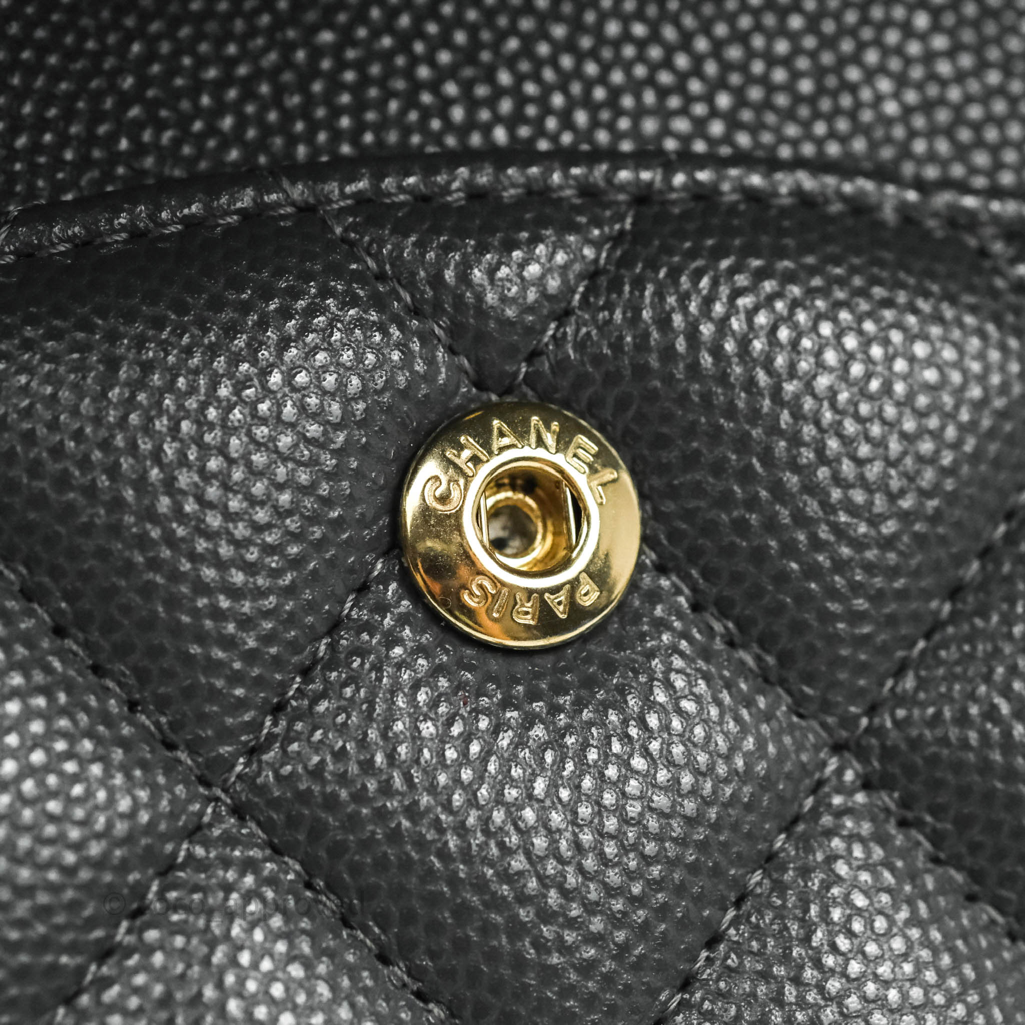 Chanel Classic M/L Medium Double Flap Bag in Dark Grey Caviar Leather with Gold Hardware - Luxury Handbag for Women, Perfect for Work, Evening Events & Special Occasions