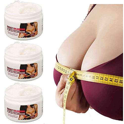 Natural Breast Enhancement Cream for Women - Firming & Lifting Massage Cream with Collagen - Breast Enlargement & Care Solution (3 Pack) - Perfect for Daily Skincare Routine & Post-Pregnancy Recovery