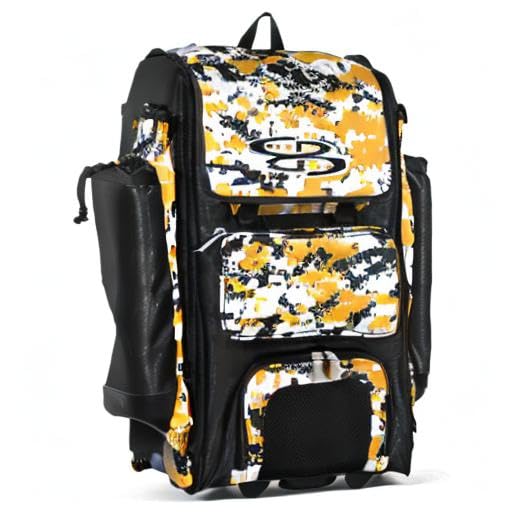 Boombah Rolling Catchers Superpack Baseball/Softball Gear Bag with Telescopic Handle - 23.5