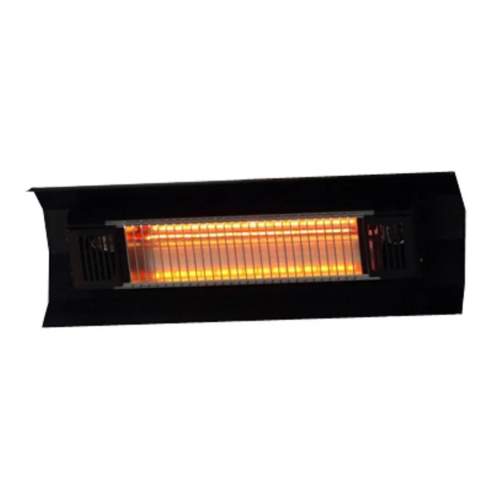 Black Steel Wall Mounted Infrared Patio Heater - Outdoor Space Heater for Patio, Deck & Garden - Perfect for Cold Weather & Entertaining Guests