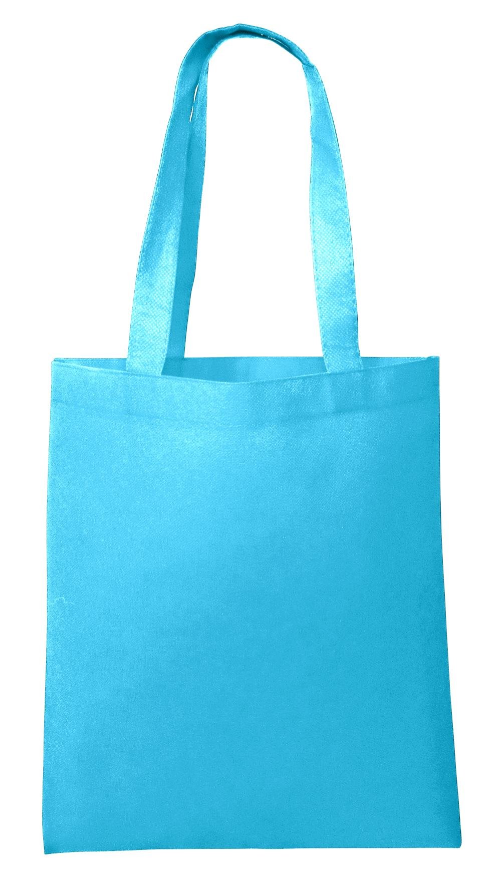 16 Pack Reusable Eco-Friendly Non-Woven Grocery Tote Bags - Recyclable Shopping Bags for Groceries, Crafts, School & Outdoor Activities (Aqua) - Perfect for Shopping, Picnics & Beach Trips