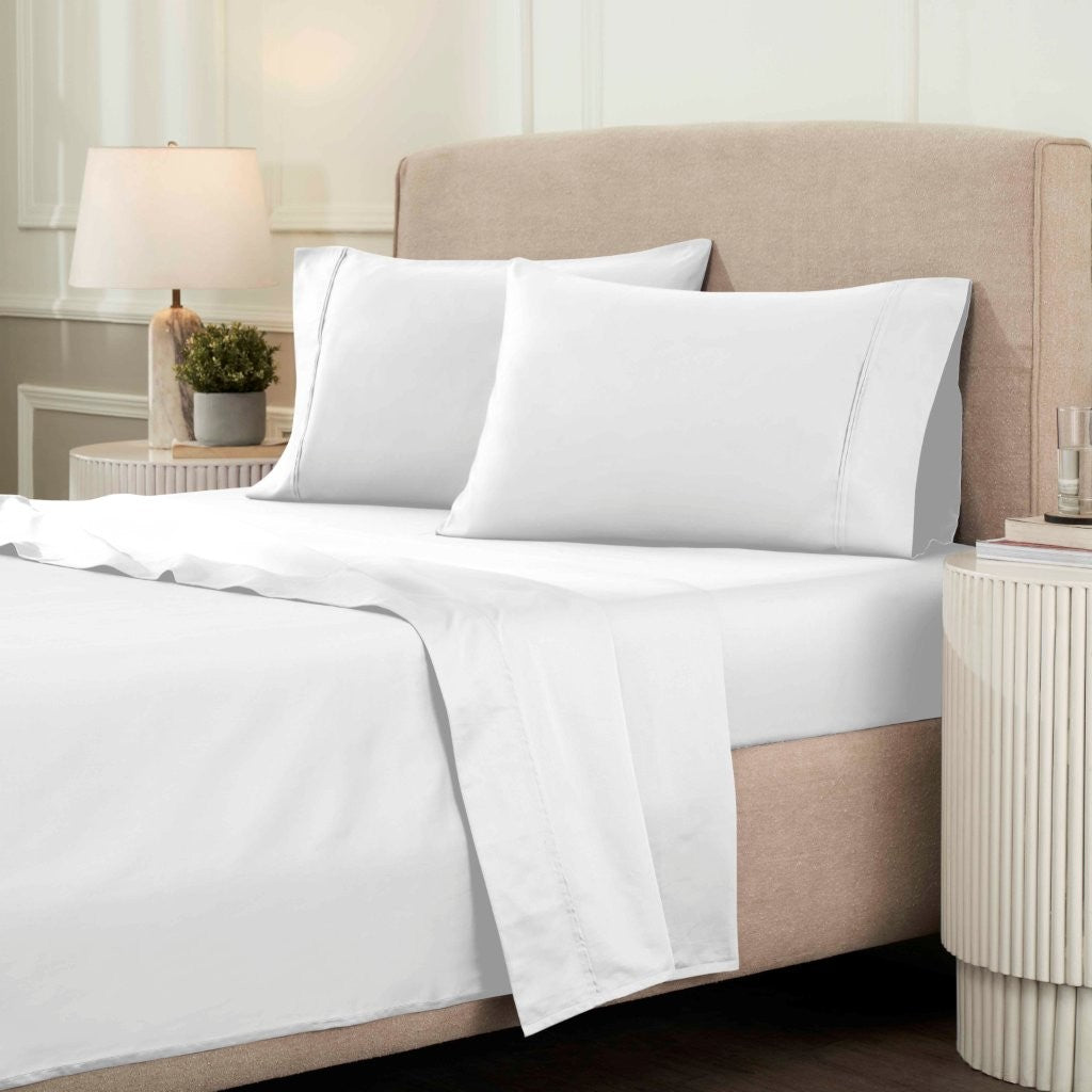 Luxury 1200 Thread Count Egyptian Cotton Deep Pocket Bed Sheet Set - Queen Size, Soft & Breathable for Ultimate Comfort - Perfect for Master Bedroom, Guest Room & Hotel Use
