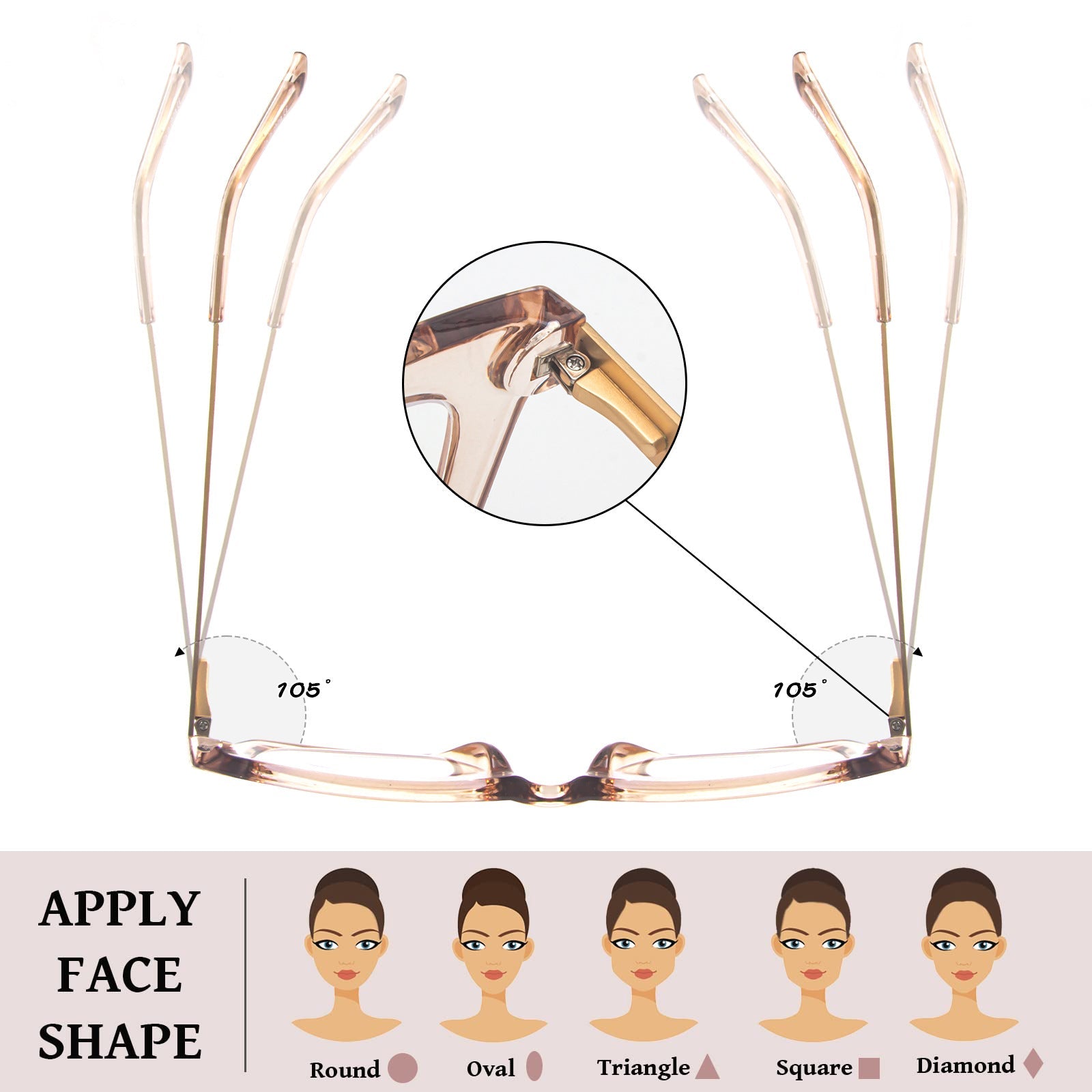 Large Frame Casual Anti Blue Light Reading Glasses for Men & Women - Reduce Eye Strain for Computer Work, Gaming & Reading