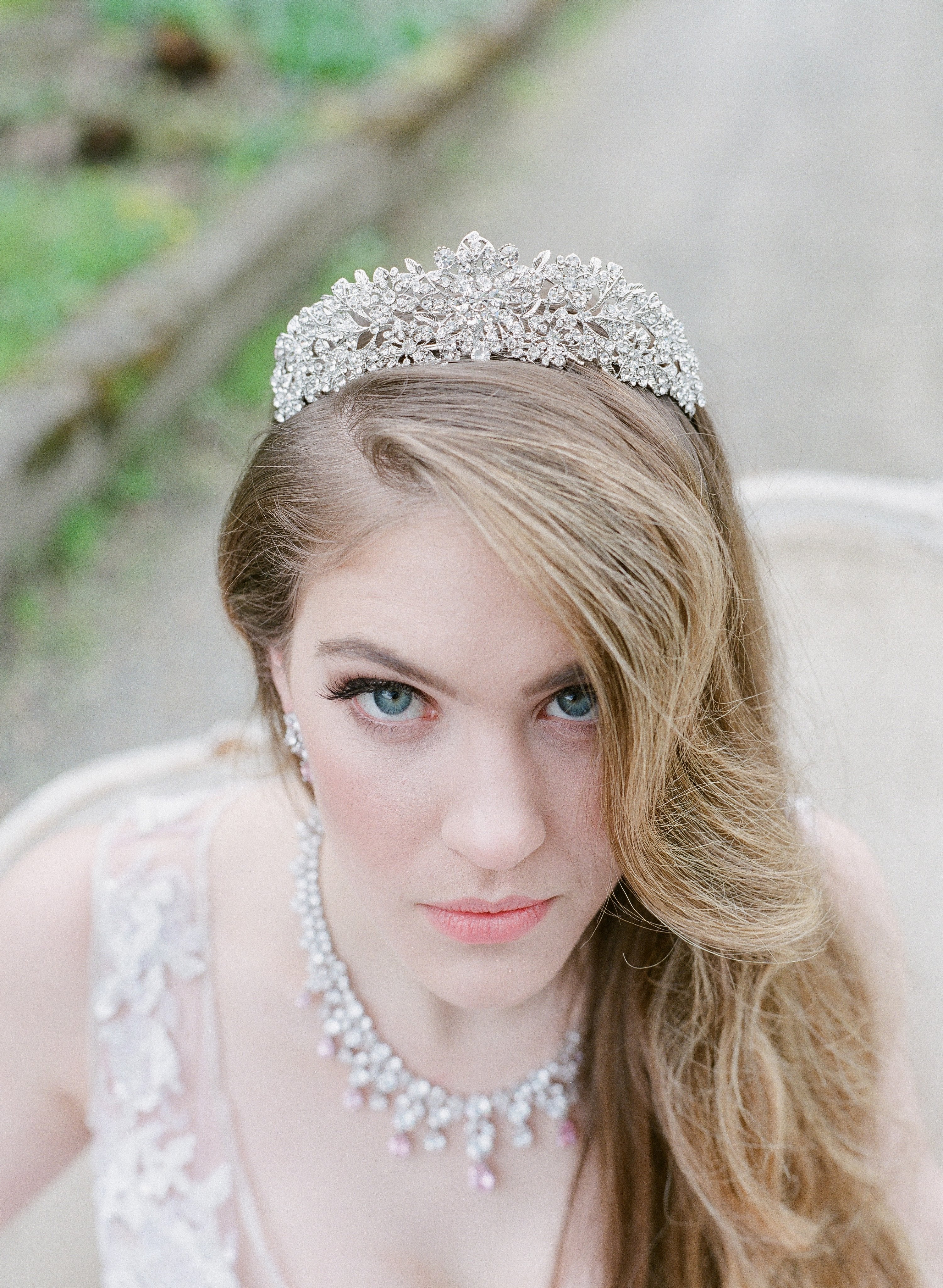 Evelyn Tiara - Elegant Rhinestone Bridal Hairpiece for Weddings, Prom & Special Occasions