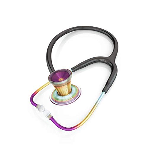 MDF Kaleidoscope ProCardial Cardiology Stethoscope - Lightweight Titanium Dual Head Stethoscope for Adults with Black Tube & Kaleidoscope Chestpiece (MDF797TKL11) - Ideal for Medical Professionals, Nurses, and Students in Clinical Practice