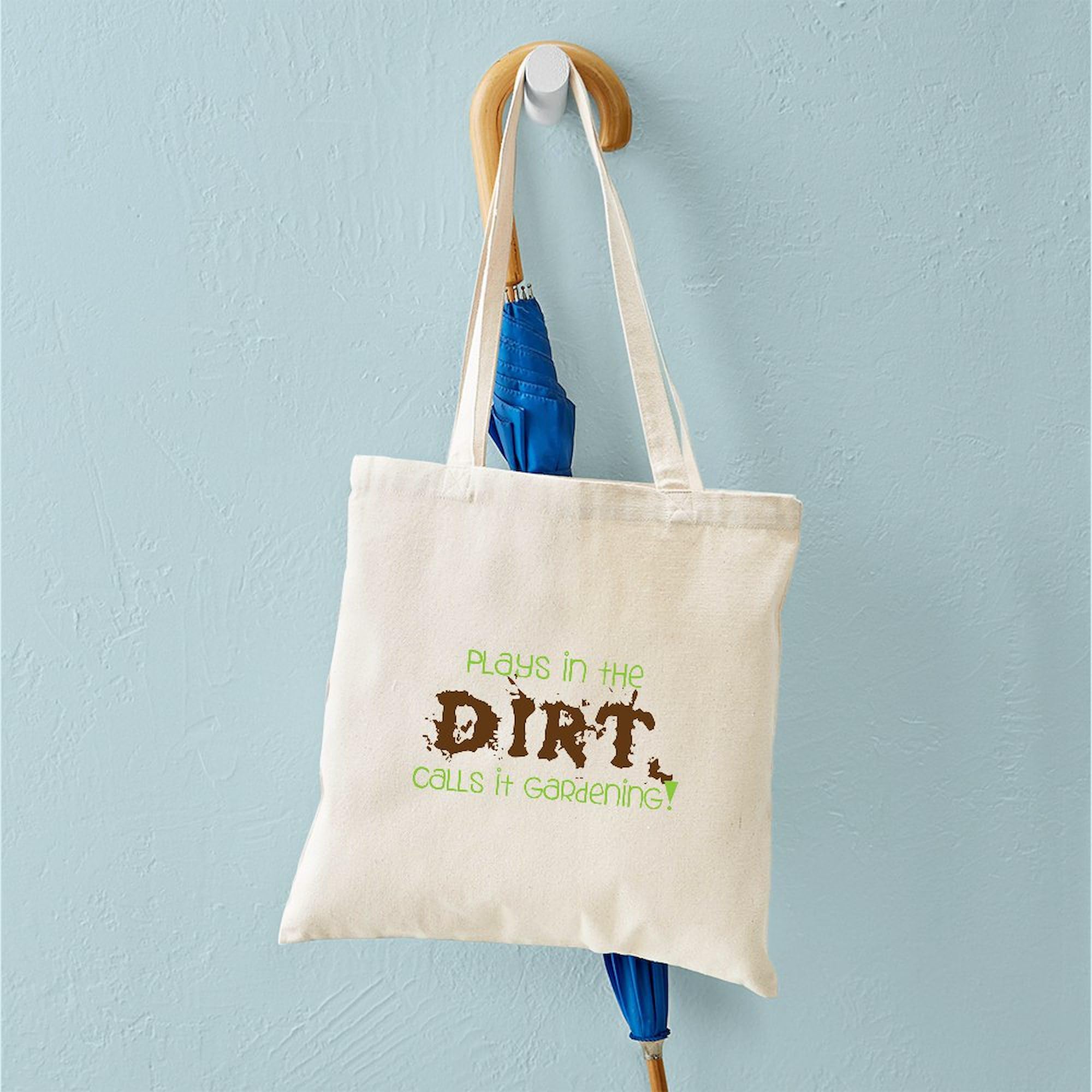 Dirty Dirt Tote Bag - Natural Canvas Reusable Shopping Bag for Groceries, Beach & Farmers Market | Eco-Friendly Cotton Tote with Sturdy Handles