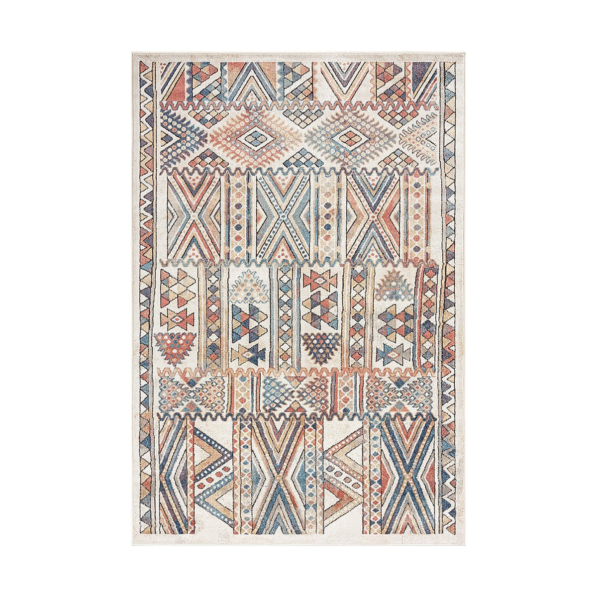 Handmade Cassie Tribal Rug - Bohemian Chic Area Rug for Living Room, Bedroom & Home Decor | Soft & Durable Non-Slip Floor Mat
