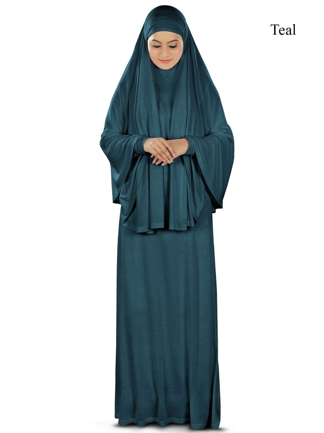 Dua Prayer Set - Soft Viscose Jersey Khimar & Full Sleeve Dress for Women | Islamic Modest Wear | Perfect for Salah, Mosque & Daily Worship