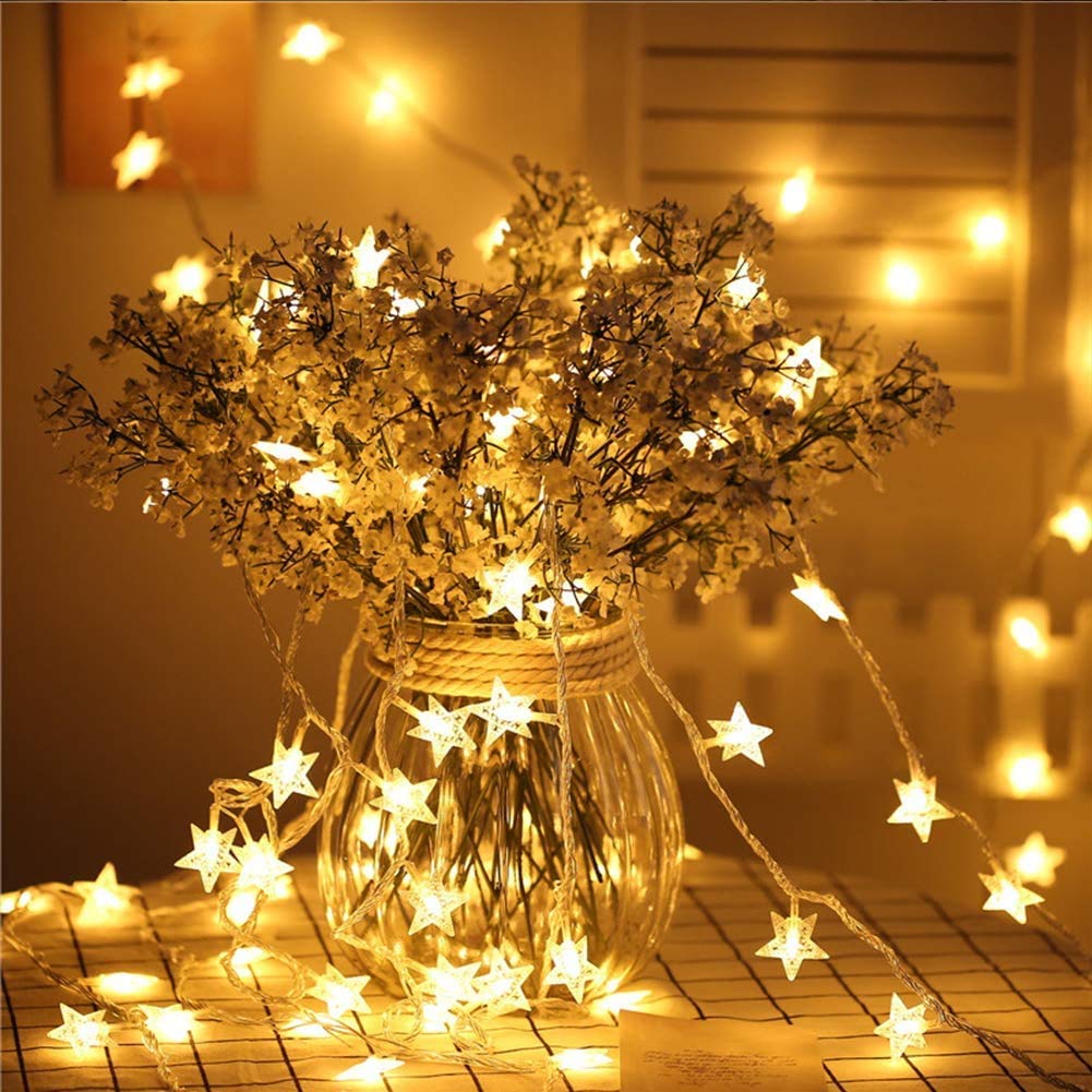 10 LED Star String Lights - 3.5m for Home & Christmas Decor