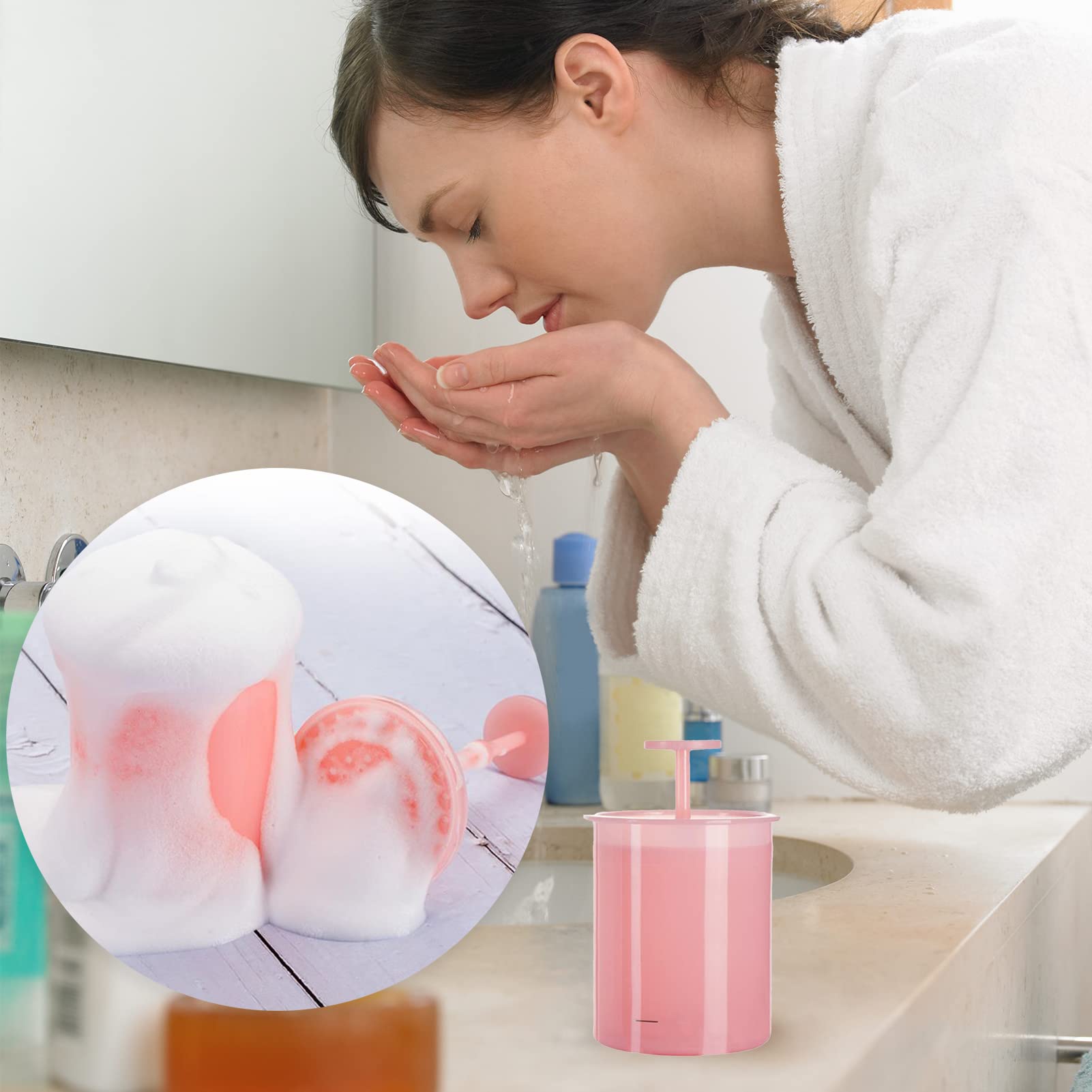 Portable Foam Maker & Bubble Foamer for Shower, Bath, Shampoo & Facial Cleansing | Skin Care Tool | Travel-Friendly Bubble Device for Spa, Baby Bath & Daily Skincare Routine