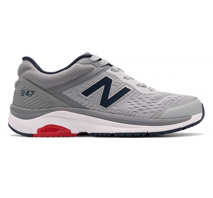New Balance 847v4 Men's Running Shoes - Silver Mink/Gunmetal - Size 7.5 D Medium Width - Cushioned Support for Walking, Jogging & Gym Workouts