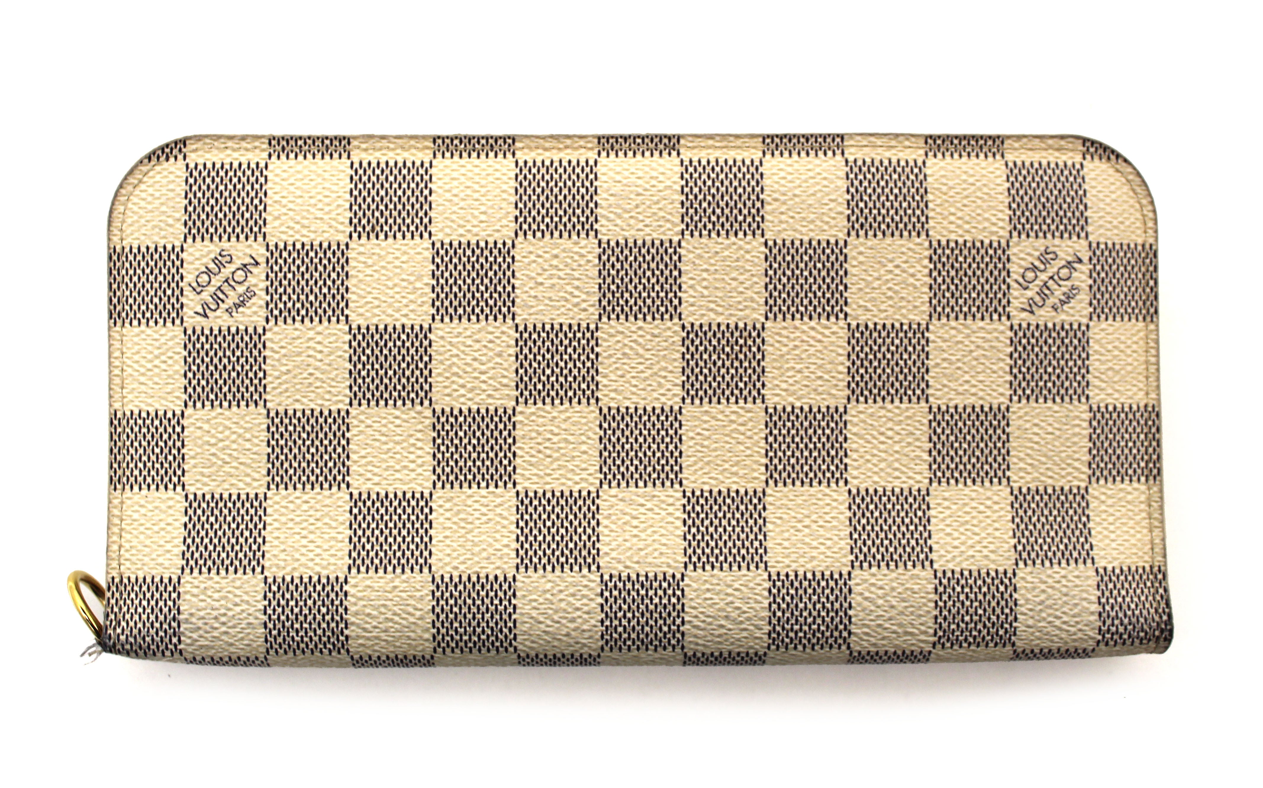 Authentic Louis Vuitton Damier Azur Canvas Insolite Long Wallet for Women - Luxury Designer Zip Around Wristlet Clutch - Perfect for Travel, Shopping & Everyday Use