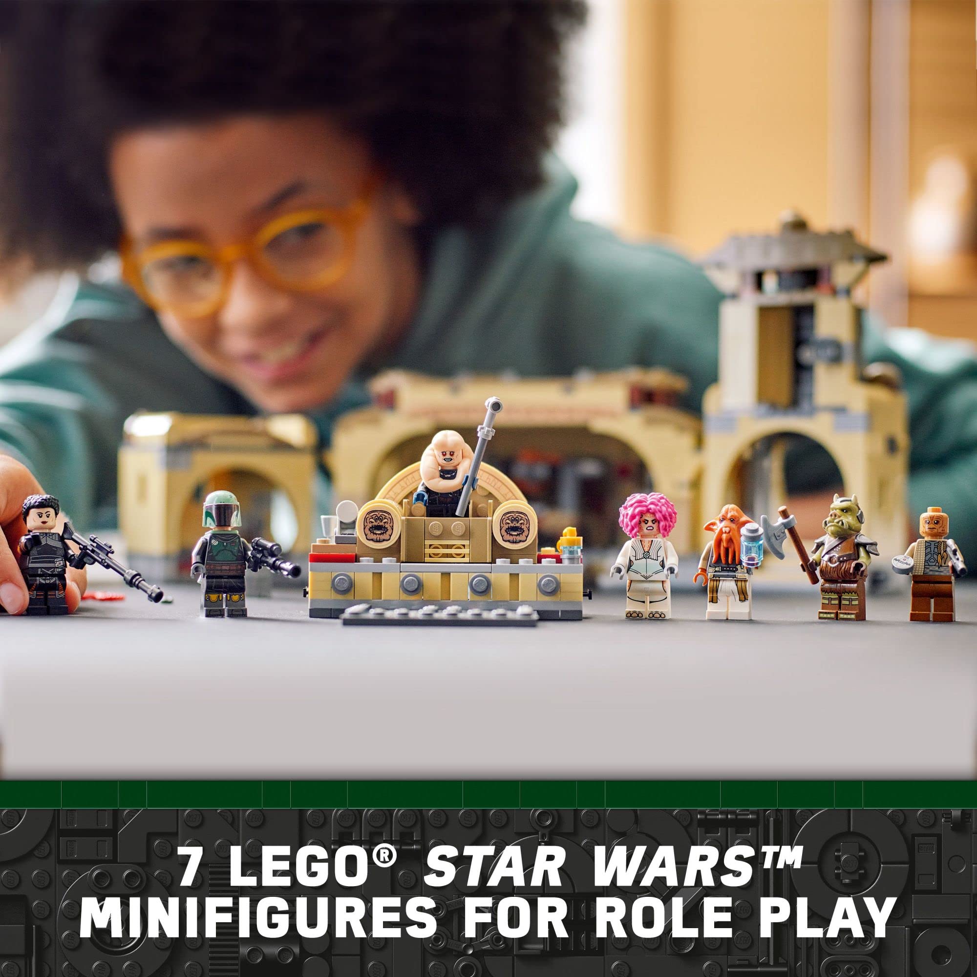 LEGO Star Wars Boba Fett’s Throne Room Building Kit 75326 | Jabba The Hutt Palace with 7 Minifigures | Star Wars Collectible Building Set | Perfect Gift for Kids & Adult Fans Ages 7+ | Great for Display, Play & Star Wars Themed Parties