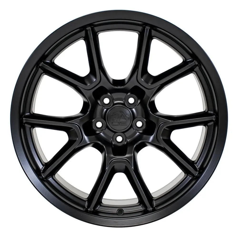 20 Inch Black Replacement Wheel for Dodge Challenger - DG21 Replica Rim 20x10 - Perfect for Performance Upgrades & Custom Car Styling