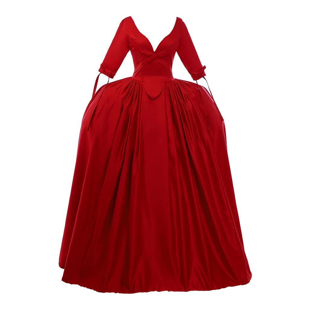 Outlander Inspired Claire Fraser Red Scottish Highland Dress - Women's Elegant Ball Gown for Renaissance Fairs, Cosplay & Historical Reenactments