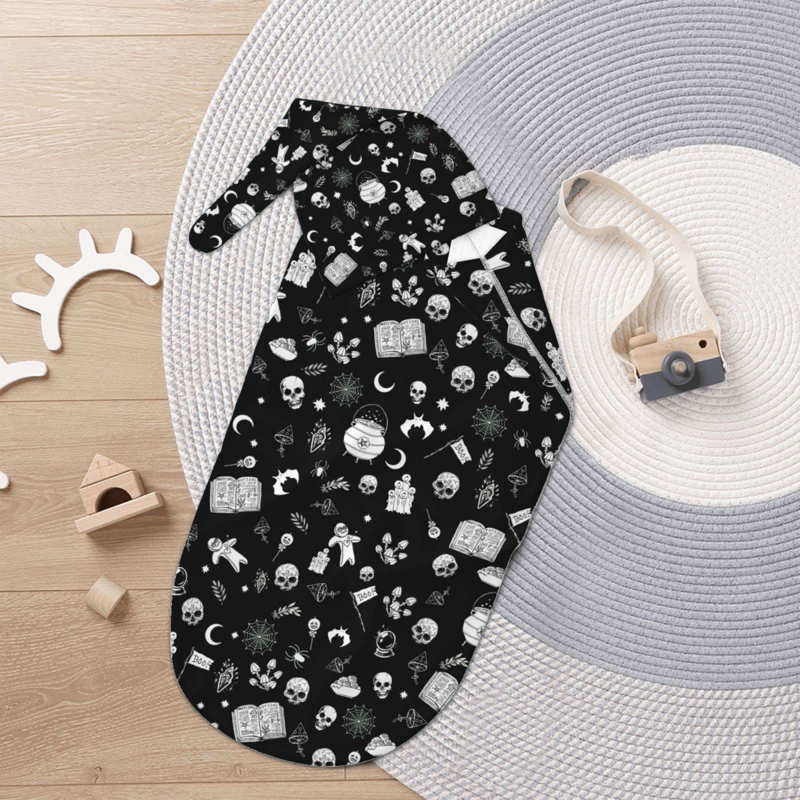 Gothic Baby Swaddle Blanket - Soft Newborn Sleeping Sack for Cozy Sleep | Perfect for Goth Nursery, Halloween, and Dark-Themed Baby Showers