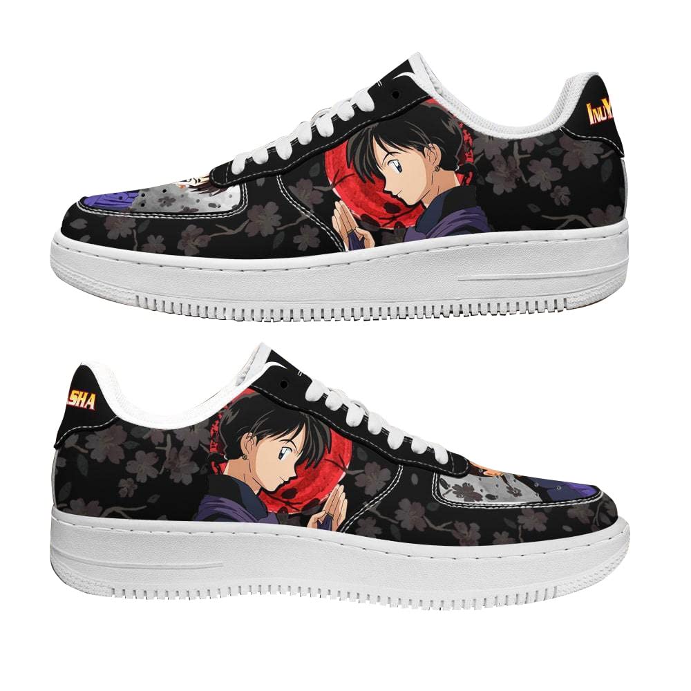 Sesshomaru Kikyo Anime Print Basketball Shoes - Low-Top Lace-Up Sneakers for Men & Women - Non-Slip Shock Absorption Running Shoes - Japan Anime Cosplay & Casual Wear - Perfect Gift for Anime Fans (Ideal for Cosplay, Casual Outfits & Comic Conventions)