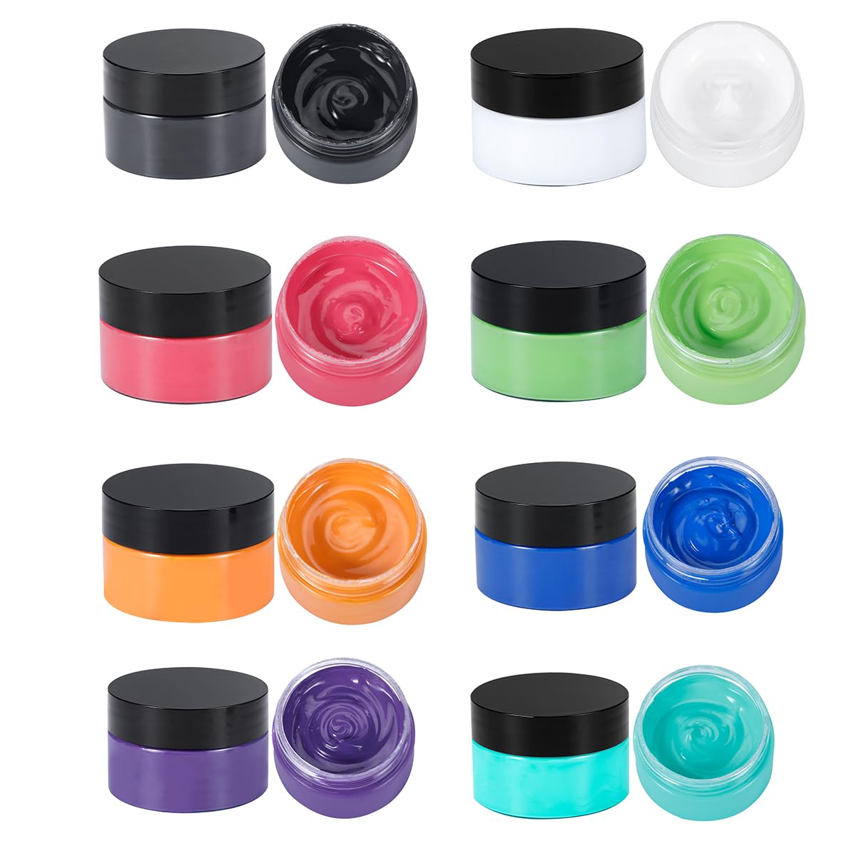 8 Pack Chalk Paste Paint Set for Silk Screen Stencils - Transfer Paint for Chalkboards, Wood, Furniture & Fabric - DIY Craft & Home Decor Projects