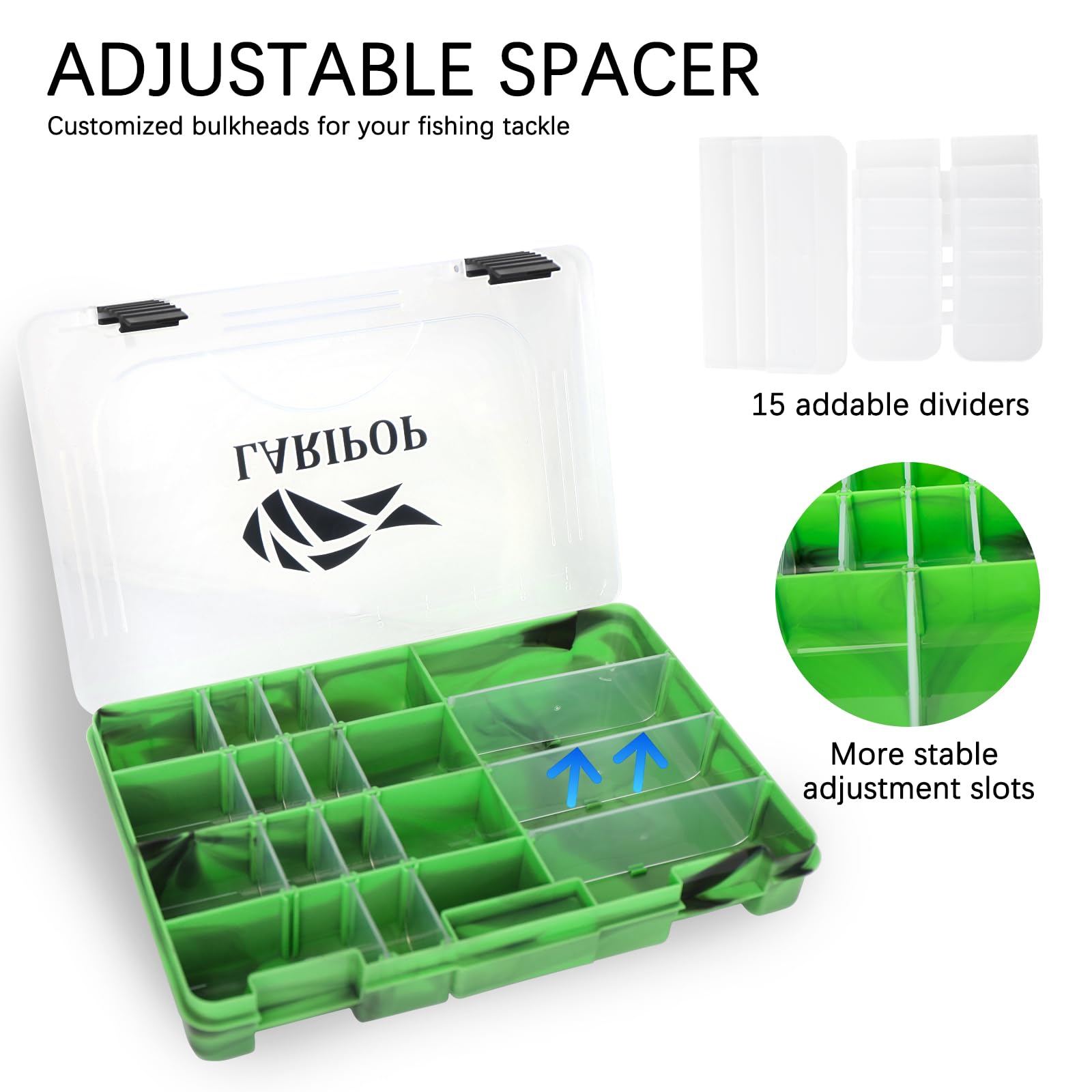 **Premium Fishing Tackle Box Organizer - Transparent Plastic Storage Box for Anglers, Bait & Tool Storage - 2-Pack/4-Pack Tackle Trays - Perfect for Fishing Trips & Outdoor Gear Organization**