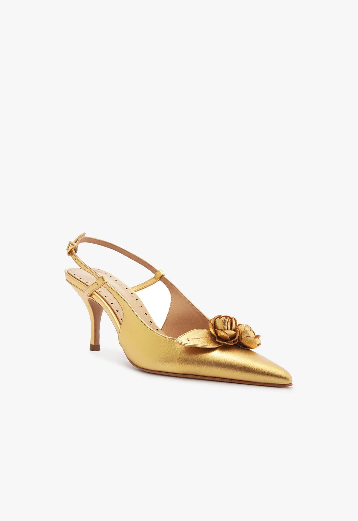 Alma Sling Metallic Leather Pump Women's Heels - Stylish Pointed Toe High Heels for Party, Wedding & Evening Events