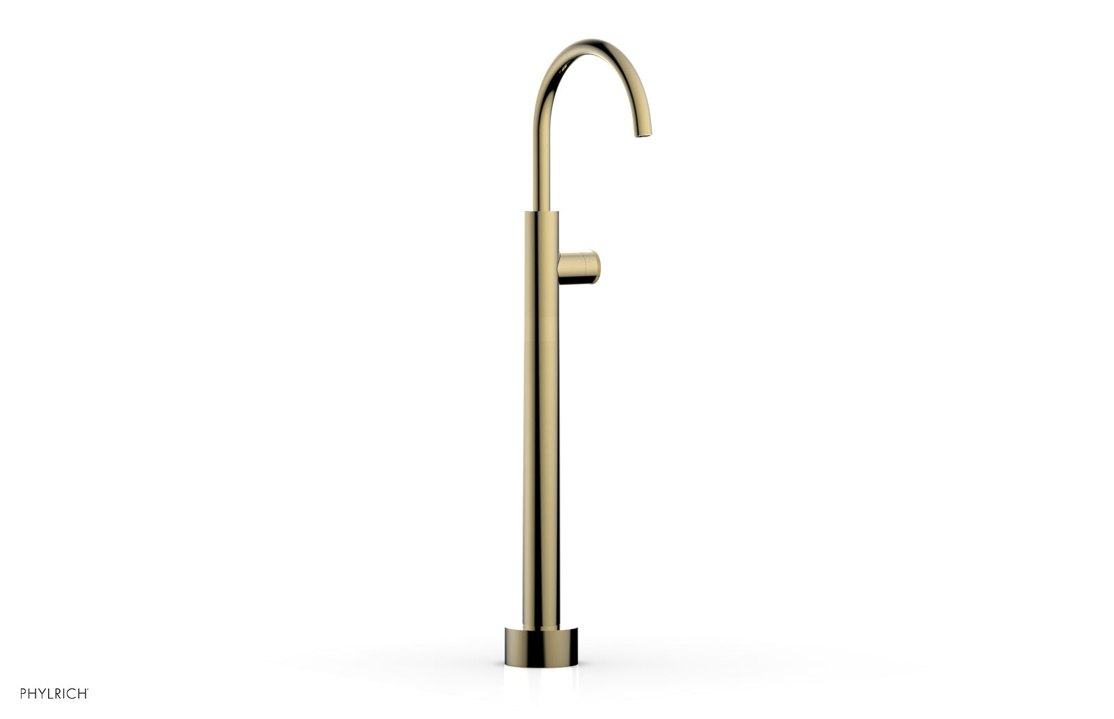 BASIC II Low Floor Mount Tub Filler with Knurled Handle - Model 230 44 04 - Perfect for Modern Bathroom Renovations and Spa-Like Shower Experiences