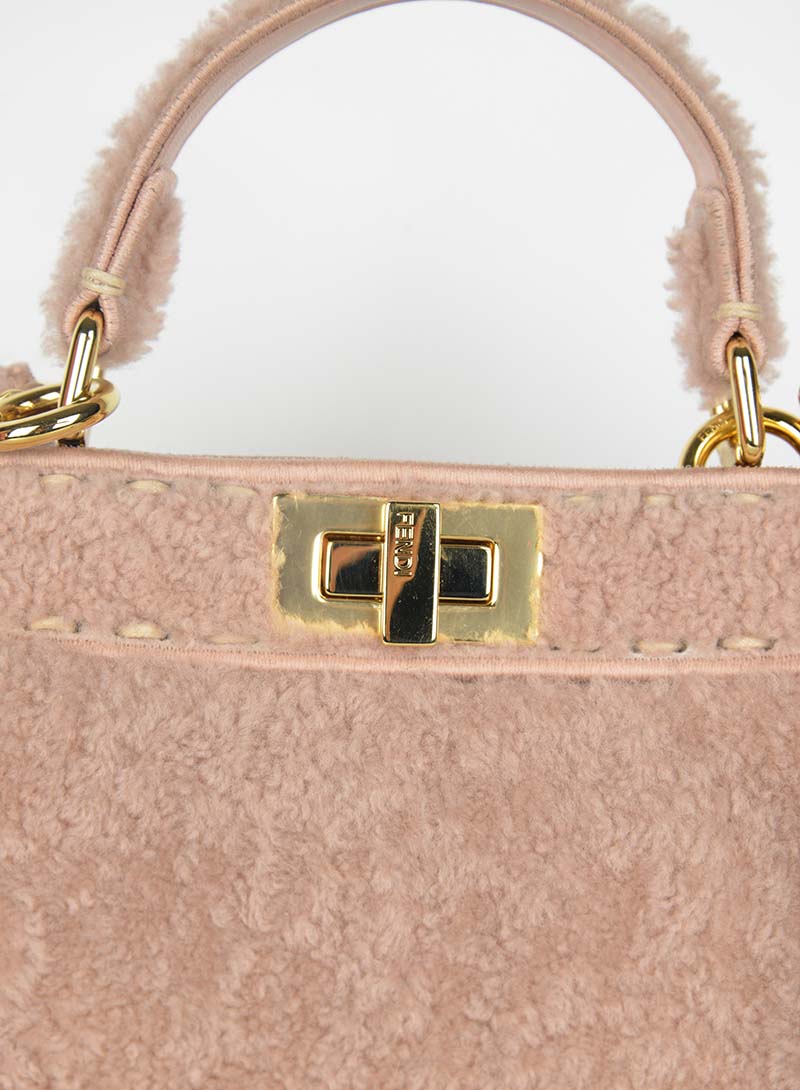 Fendi Peekaboo I See U Handbag in Montone Rosa Antico | Luxury Leather Tote Bag for Women | Perfect for Work, Travel & Everyday Use