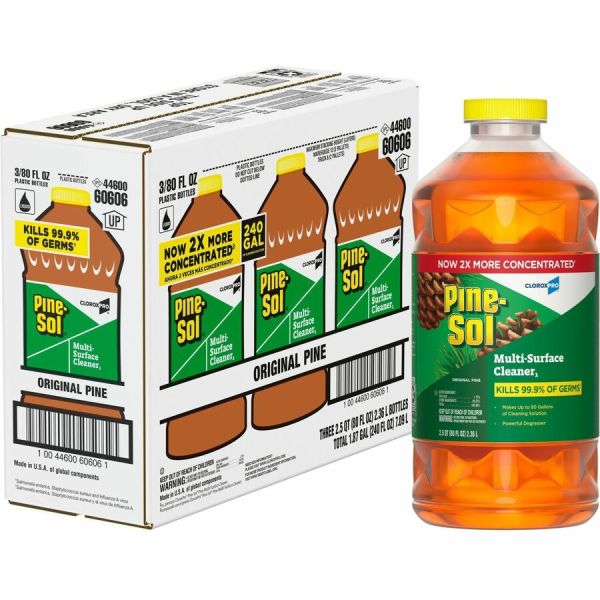 Pine-Sol Multi-Surface Cleaner & Disinfectant - Pine Amber Scent, 80oz (3-Pack) | All-Purpose Floor, Kitchen & Bathroom Cleaner for Homes & Offices